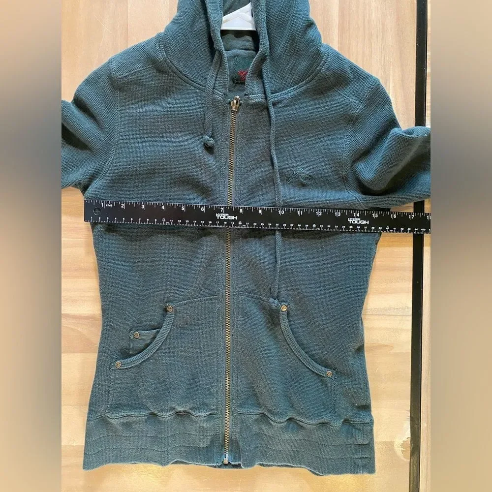 Joie dark green zip‎ up hoodie - Picture 3 of 7